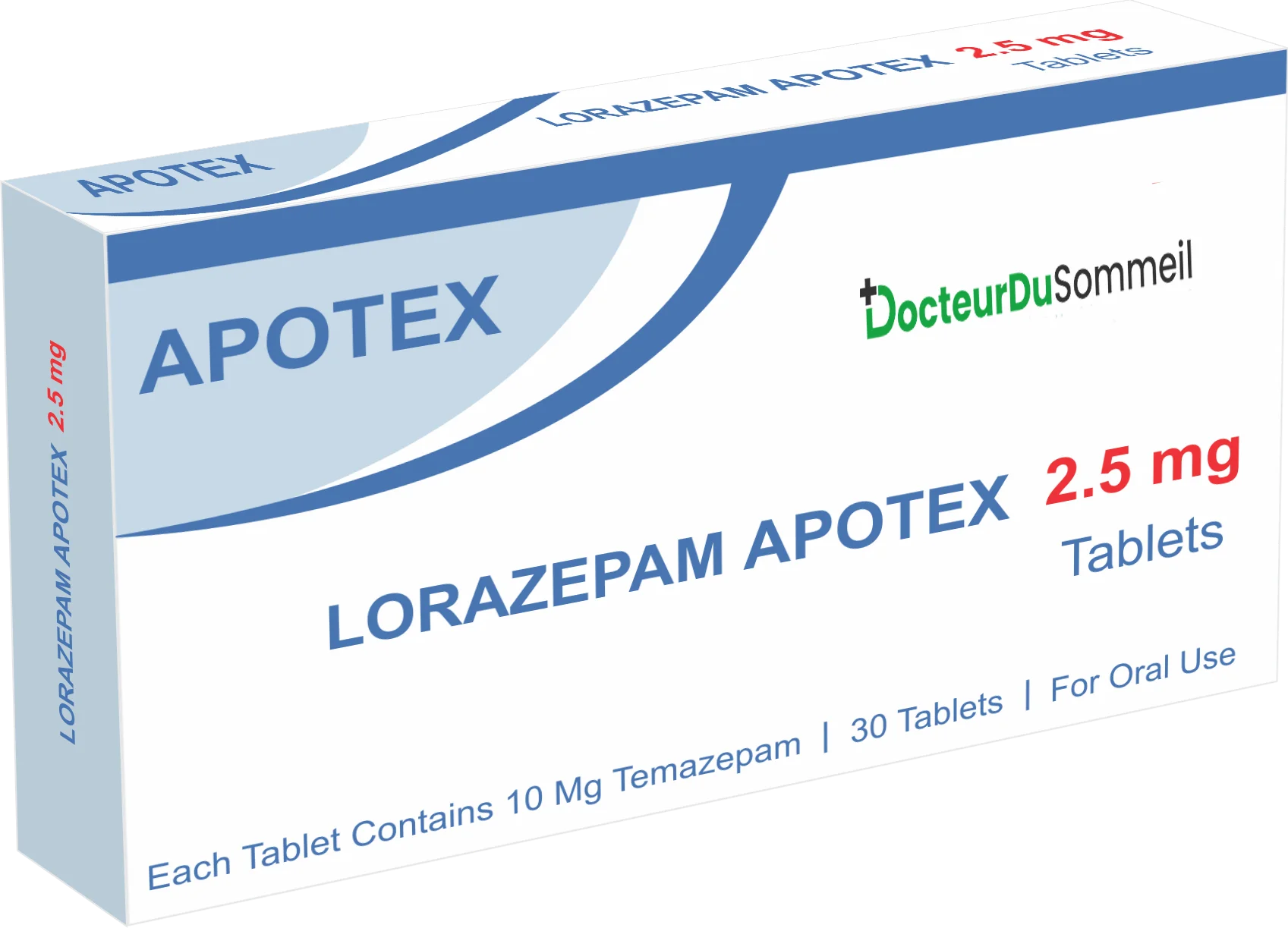 Lorazepam 2.5mg 30 Comprimés