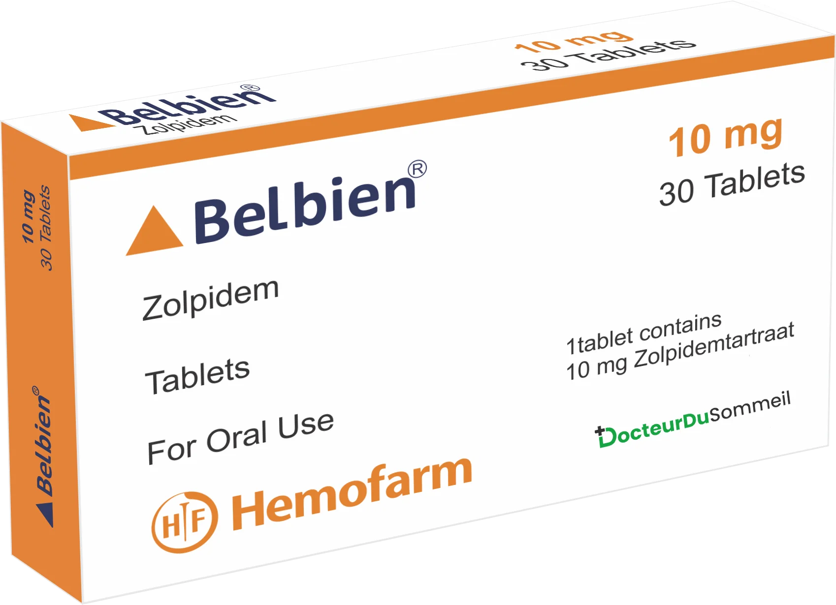 Zolpidem Belbien 10mg 30 Comprimés