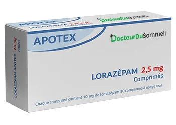 Lorazepam 2.5mg 30 Comprimés-Docteurdusommeil.net